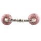 Pink Etched Ceramic Floral Cut Bridge Handle